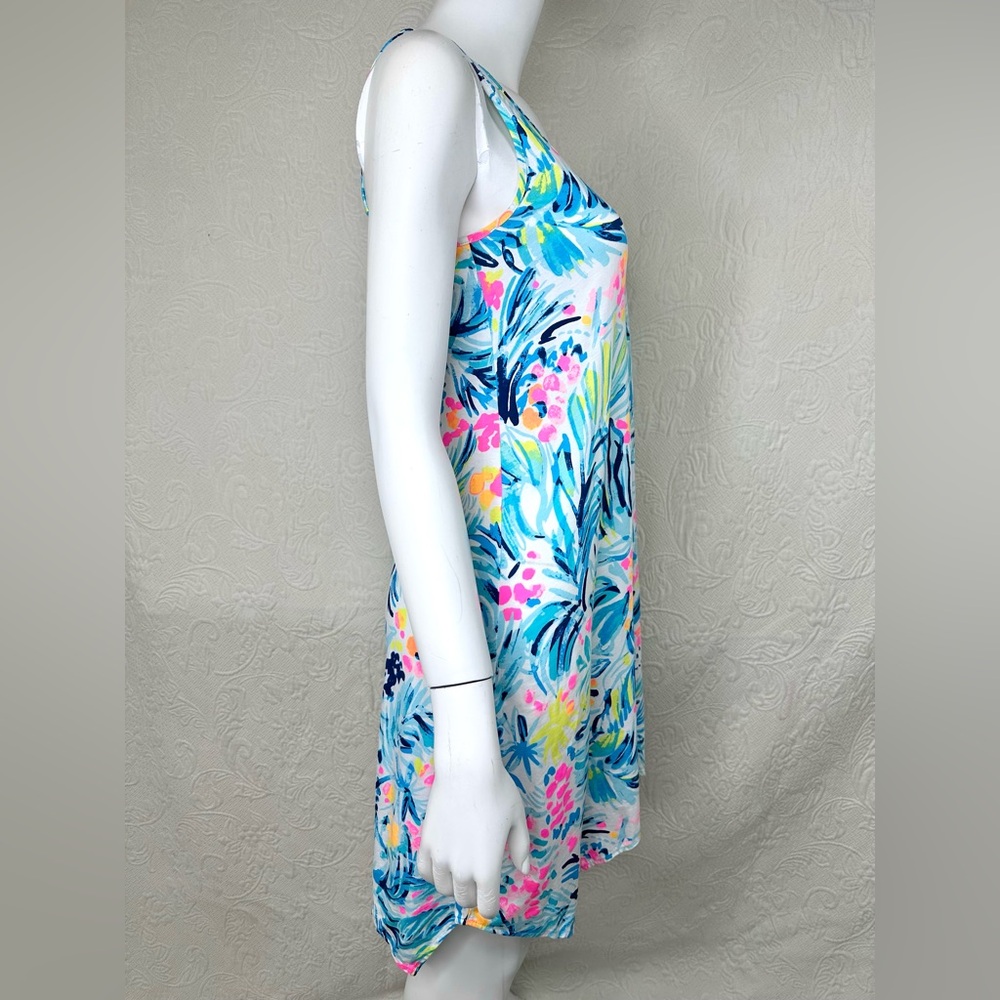 Lilly Pulitzer Melle Trapeze Serene Blue Tippy Top Dress - Picture 6 of 10